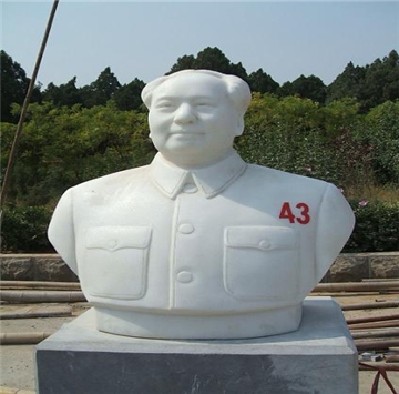 毛泽东雕像石雕毛主席站坐半身像