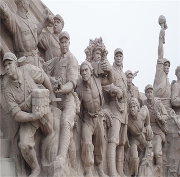 部队雕塑,军队雕塑石雕英模人物，小区景观雕塑，房产