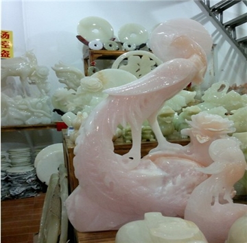 双凤朝阳 中东紫玉 粉红色