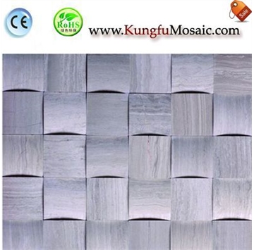 Grey Marble mosaic Tile in 3d