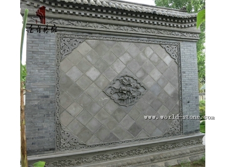 唐语砖雕室外影壁墙