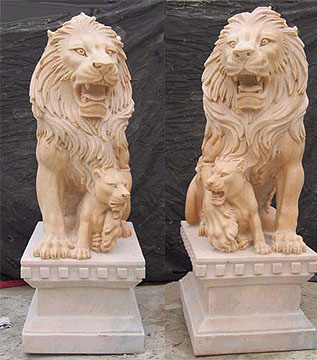 动物狮子雕刻
