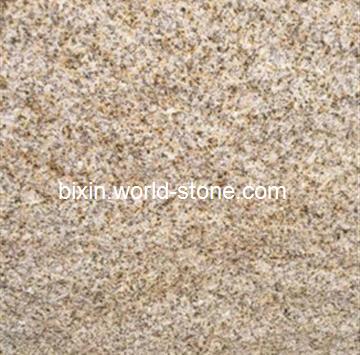 黄锈石是属于天然花岗岩的一种，硬度较高，表面的光洁度比较高，无放射性，质地坚硬、耐酸碱、耐气候性好，高承载性，抗压能力及很好的研磨延展性。光亮晶莹、坚硬永久、高贵典雅，耐冻性。石材在潮湿状态下，能抵抗冻融而不发生显着破坏,黄锈石可用做磨光板，火烧板，薄板，台面板，环境石，地铺石，路延石，小方块，墙壁石，石制家具，石雕及各种建筑工程配套用石材。
黄锈石的台面板磨光后颜色显得尤为美观，彰显出豪华高贵，耐磨性极高，为广大欧美客户所青睐。