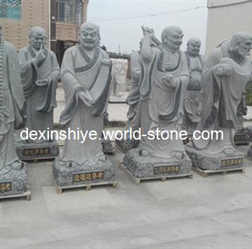 十八罗汉石雕神像