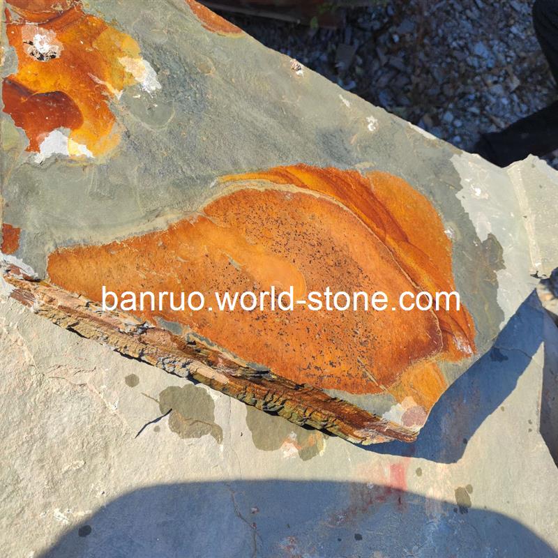天然面自然面锈板岩青锈色碎拼石乱形石15027833327