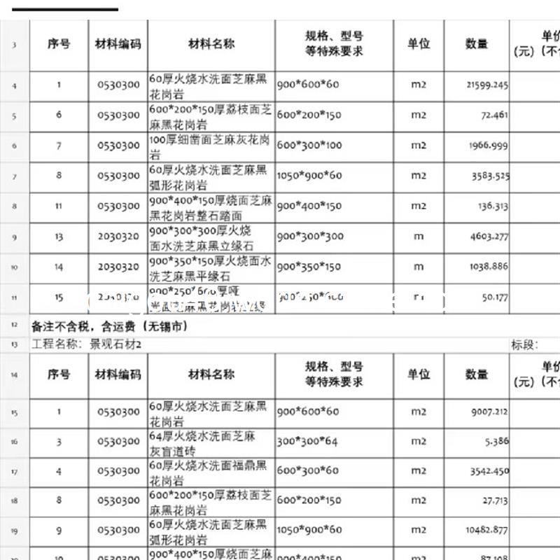 求购如图各种规格的江西芝麻黑近6万平